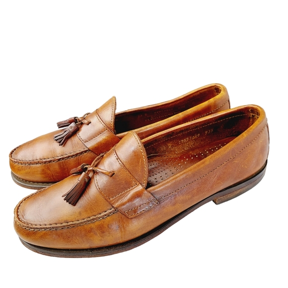 G H Bass Weejuns Men's Tasseled Loafers Brown Leather Shoe Sz 13 D Made in USA - Picture 6 of 16